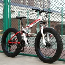 접이식 팻바이크 다운힐 광폭타이어 학생용 MTB 자전거 로드용 펫바이크 스노우 지프 mtb, 21단 + 24인치cm, C
