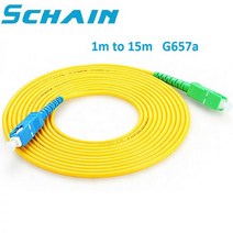 SC APC to SC UPC 패치 코드 1m ~ 15m 광 패치 코드 2.0mm PVC G657A 광섬유 점퍼 심플 렉스 SM FTTH 광 케이블 fibra optica, 3m