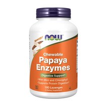 Now Foods 나우 푸드 츄어블 파파야 엔자임 소화 효소180 로젠지 3개월
