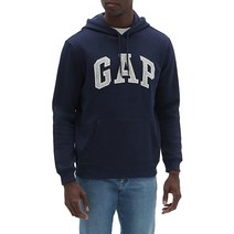 GAP 남성용 로고 플리스 후드티 라이트 헤더 그레이 XS US
