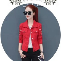 여성청자켓 데님자켓 어느슨한 여성 데님 재킷 봄 가을 짧은 청바지 코트 캐주얼 카우보이 아웃웨어 탑스