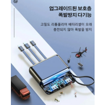 초고속무선충전기 미니 휴대용 배터리 초대박 미니 사이즈의 휴대용 배터리/4개 케이블에 4 인터페이스/동시에 5대의 휴대폰을 5000/10000/20000mAh, 레드, 20000mAh