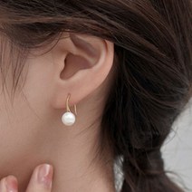 심플 미니 진주 드롭 귀걸이 A137