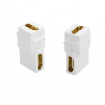 케이블 2 팩 90도 직각 HDMI 호환 1.4V 스냅인 어댑터 커플러 Keystone Jack to Femea 벽 플레이트 WhiteLock, [01] 2개