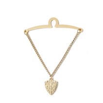 부토니에 정장 양복 코디 브로치 클립이 없는 넥타이 고정 아티팩트 사슴 머리 뿔 체인 브로치 넥타이 클립 배지 고급 컬러 핀 정장 액세서리