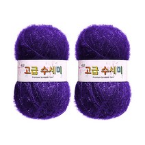 울클럽 별꽃수세미 만들기 DIY 고급수세미실 2볼세트, 114진보라