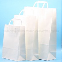 정원패키지 무지백색쇼핑백 자동쇼핑백10장단위(3가지사이즈), 소(20cm*9cn*28cm)=10장, 1개