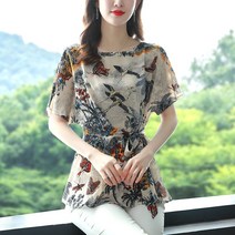 FLI 짧은 -Sleeved Chiffon 셔츠 여자 의류 2022 새로운 외국 Qi 기질 허리 얇고 아름다운 패션 작은 ZA-239242