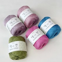 대나무면 (50g) 여름실 코바늘실, 23 체리핑크