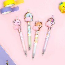 핑크풋 쪼꼬미친구들 말랑이 중성펜 0.5mm 랜덤, 2개