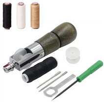 DIY 가죽 바느질 Awl 스레드 키트 수동 재봉틀 빠른 Stitcher 공예 Shoemaker 캔버스 수리 도구, [04] Set D, 04 Set D