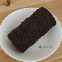 바다팩토리 마크라메 실 0.2cm 컬러 면로프 10합 (3마), 6.브라운, 1개
