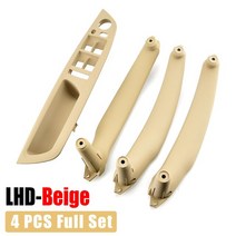 4 개/대 왼손 드라이버 도어 풀 핸들 키트 자동차 인테리어 교체 부품 BMW 호환 X5 X6 E70 E71 2007-2013, [04] Beige 4Pcs LHD
