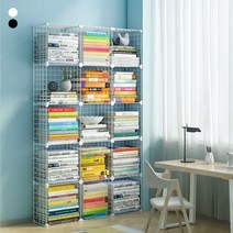 조립식 책장 다용도 선반 서재 책꽂이 북선반 오픈형 틈새 사무실, 6단 블랙, 본상품선택