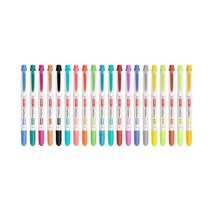 동아 트윈라이너 소프트 양면 형광펜 문구 사무 필기, 앵두(Scarlet)