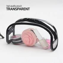 뉴몰 화장품파우치 방수파우치 투명파우치 (반달형)