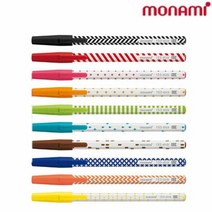 모나미 153 스틱팝 0.5mm 10가지 색상 낱개 필기용볼펜 펜 문구, 종류:선셋블랙