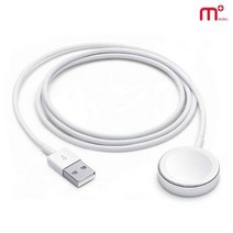 애플워치 전용 충전기 충전 케이블 마그네틱 USB타입 1세대 2 3 4 5 6 SE 스마트워치 무선 충전기, 화이트