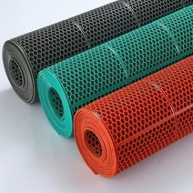 방수고무매트 미끄럼방지 논슬립 야외 PVC 바닥 깔개 패드, 레드, 1개