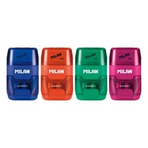 MILAN 밀란 콤팩트 연필깎이+지우개 NEW, 색상랜덤발송