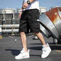 FREELIFE 여름 남성 아웃도어 카고 반바지 포켓 코튼 캐주얼 하프 팬츠 허리 드로스트링 루즈 반바지 팬츠 7XL 남성 카고 쇼츠 코튼