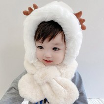 슈가앤 꽃사슴 털모자 귀달이 머플러 방한모자