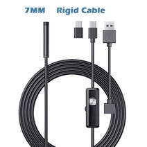 5.5MM 7MM 내시경 카메라 3 인 1 c타입 마이크로 USB 미니 렌즈 파이프 검사 6led IP67 방수 안드로이드, 02 7MM Rigid Cable_03 2m