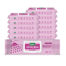 디펜드 샤워 대신 물티슈 캡형, 50매, 60팩