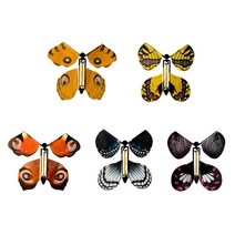 교육용 교보재 키덜트 장난감 플라잉나비 5PCS 마술 비행 나비 맹인 상자 바람 놀이 세트 승/3D 절단 할로윈 크리스마스 선물, [01] Random