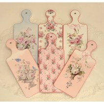 냄비받침 타일코스터 사랑스러운 장미 긴 사각 스타일 6종 한세트 단체선물로 좋아요