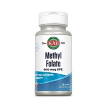 KAL 메틸 엽산 400 MCG dFE 5-MTHF 활성 폼 비타민 B9 엽산 보충제 심장 건강 태교 기분 및 뇌 지원 빠른 용해 활성 탭 60일 보장 90인분 9