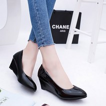 905 여성 구두 웨지힐 펌프스 가보시 하이힐 통굽 힐 No. 51123EA