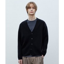 티엔지티 TNGT 블랙 세미오버핏 캐시미어 블랜드 미니멀 가디건 TNSW2F102BK TNSW2F102BK 313034