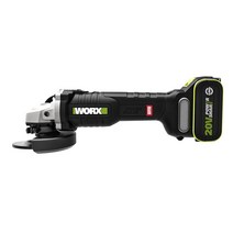 WORX 웍스 무선 앵글 핸드 그라인더 WU808 연마 절단, (4.0 듀얼 배터리) 풀세트