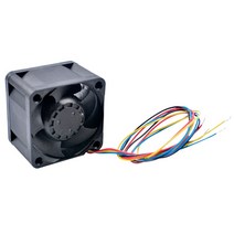강력환풍 VF40281BX-Q110-S9H 4cm 40mm 팬 40x40x28mm DC12V 1.5A 18W 4 라인 1U 서버 전원 공급 장치용 대, 01 고정 컬러_01 Black