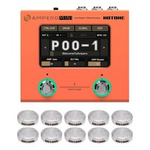 HOTONE 멀티 이펙트 프로세서 페달 기타 베이스 앰프 모델링 IR 캐비닛 시뮬레이션 언어 익스프레션 스테레오 OTG USB 오디오 인터페이스 Ampero Mini MP-50 (, Orange