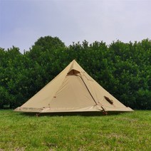 티피텐트 백패킹 인디언 경량 2인용 3 4 인 5lb 경량 tipi 핫 텐트 스토브 잭 스탠딩 룸 사냥 가족 팀 배낭 캠핑을위한 천막 텐트, 갈색 색상