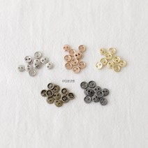 5mm 미니 금속단추 5컬러 합금소재 육일돌 인형단추 인형옷부자재, 골드