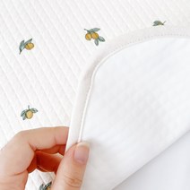 마롤로뜨 신생아 방수요 침대 매트, 프린팅 면 방수 패드 - 싱싱올리브 M(65x100)