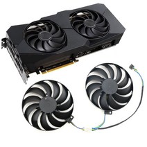 5700XT 그래픽 카드 냉각 팬 T129215SU FDC10U12S9C ASUS RRX5600XT 5700 듀얼 EVO OC, 03 A pair of fans