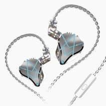 KZ-ASX 헤드셋 20 유닛 퓨어 밸런스드 아마추어 HIFI 베이스 인 이어 모니터 이어폰 소음 차단 이어 버드 스포츠 유선 헤드폰, ASX Silver With MIC_CHINA