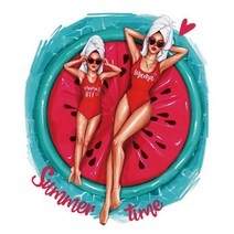 수박보트GIRL 전사지 티셔츠 에코백 의류 리폼 패치 용지