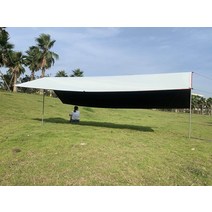 깔쌈 대형 블랙코팅 타프 자외선 차단 스크린 캐노피, 1set, 브라운 5x7m 스킨(폴대없음)