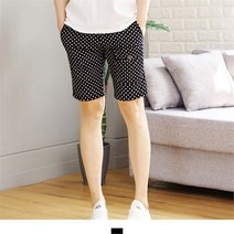 넘버나인 도트 패턴 블랙 여름 남자반바지