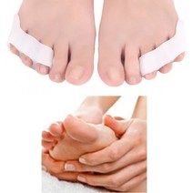 발가락골절테이핑 2세트 새끼 발가락 골절 금 휨 보호대 지지대 밴드 골무 사이습진, 화이트2개