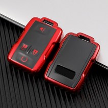TPU 자동차 키 케이스 커버 GMC 시에라 3500HD 캐니언 콜로라도 LT 실버라도 쉐보레 쉐비 홀더 포브 키리스, [04] Red Case