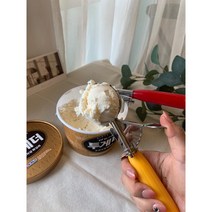 오리스타 아이스크림스쿱 20 (옐로우) 스테인레스 아이스크림스쿱 커피용품 카페용품 쿠키스푼 홈카페 스쿠프 스쿱쿠키 스텐 주걱 아이스크림숟가락 볼러 아이스크림디퍼 기본형