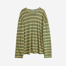 [정품] 아워레가시 락 롱슬리브 골든 그린 리넨 스트라이프 Our Legacy Lock Longsleeve Golden Green Linen Stripe