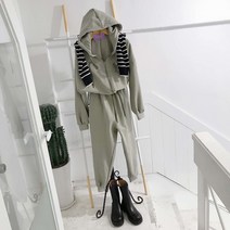 보블리에 / 기모 후드 점프수트