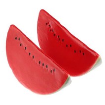 Gresorth 2pcs Artificial Lifelike Simulation Watermelon Slice Fake Fruit Toy for Home House Party Ki, 1